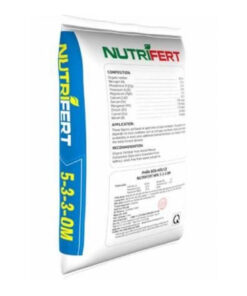 Phân hữu cơ Nutrifert 5-3-3+65 mặt sau trái