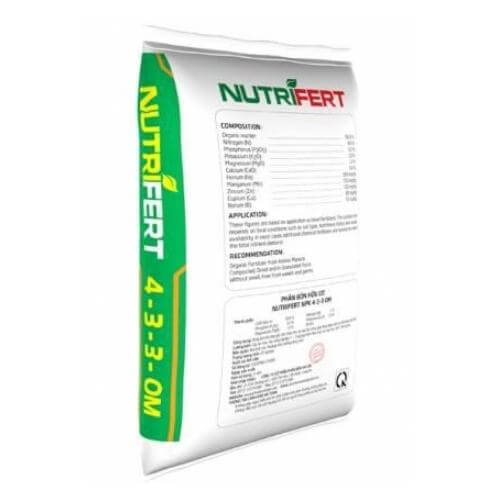 Phân hữu cơ NUTRIFERT 4-3-3+65 mặt sau nghiêng 2